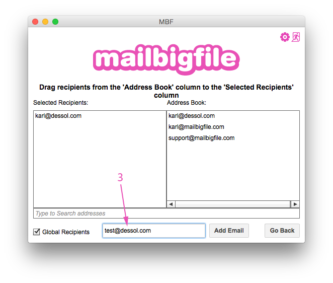 Add a recipient to your address book