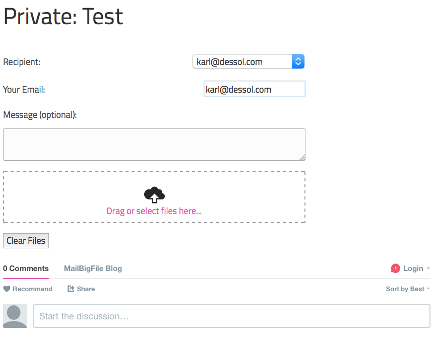 Upload form with uploader